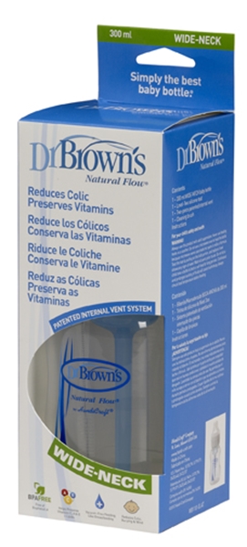Picture of Dr. Brown's Πλαστικό μπουκάλι 300ml με φαρδύ λαιμό BPA Free