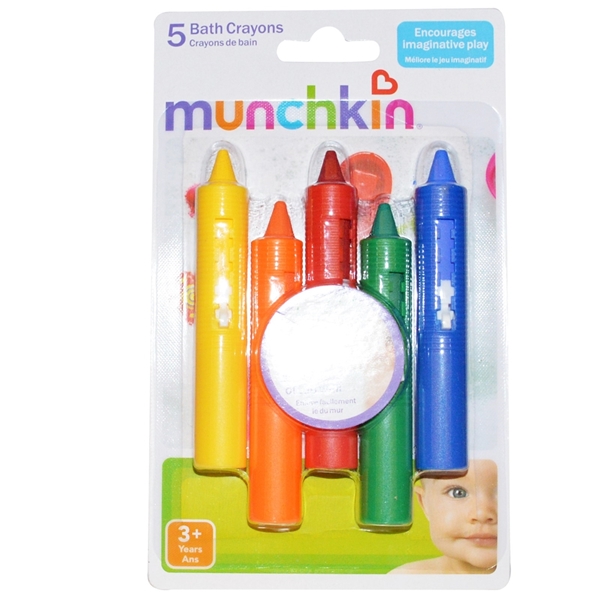 Picture of Munchkin Σετ από 5 χρωματιστά μολύβια / κηρομπογιές για το μπάνιο 