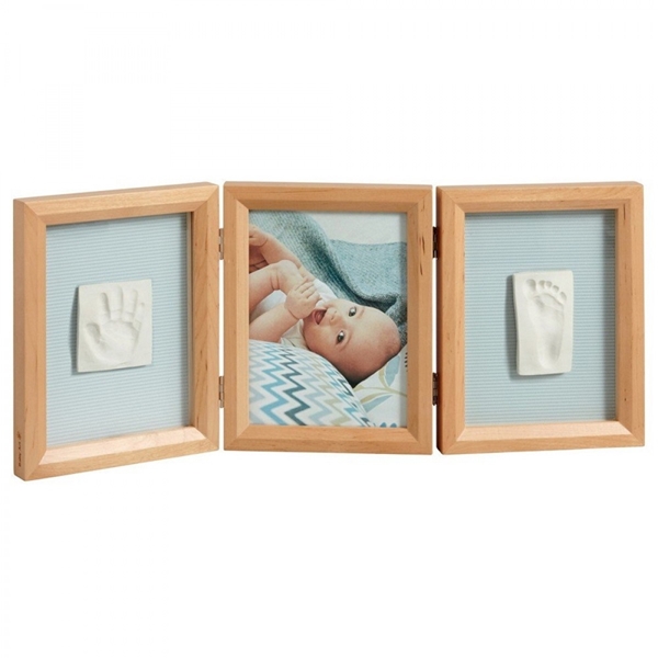 Picture of Baby Art My Baby Touch Wooden Double Frame - Honey