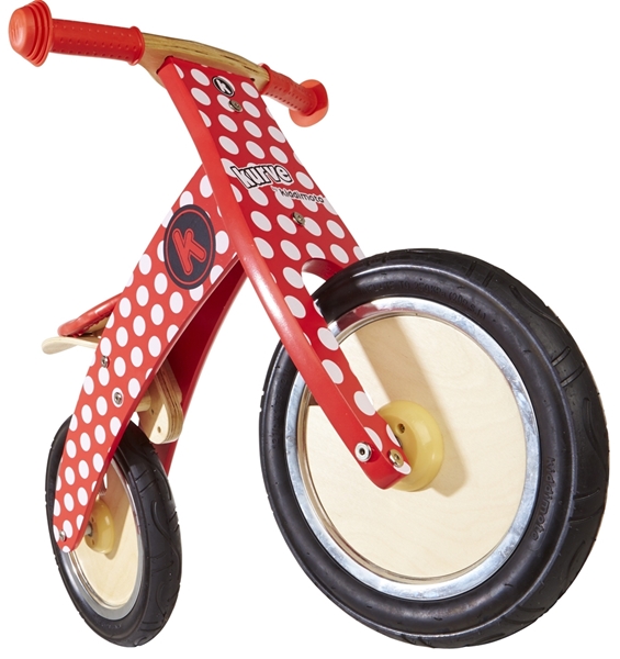 Picture of KiddiMoto Ποδήλατο Ισορροπίας Curve, Red Dotty