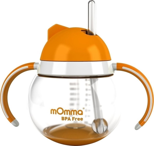 Momma Κύπελλο με Καλαμάκι Πορτοκαλί 250ml.