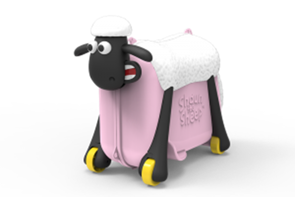 Shaun the Sheep βαλίτσα ταξιδιού, περπατούρα, παιχνιδόκουτο ροζ