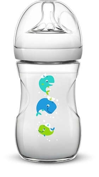 Philips Avent Natural Sea Πλαστικό Μπιμπερο 260ml - BPA Free, Μπλε, 1m+
