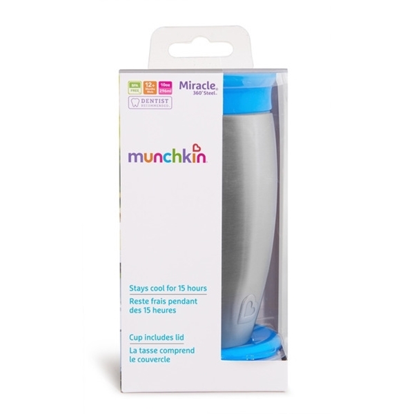 Picture of Munchkin Ανοιξείδωτο Ισοθερμικό Miracle 360° Sippy Cup 296ml Blue
