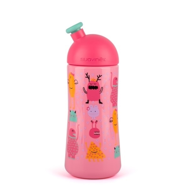 Picture of Suavinex παγουράκι 360 ml Collection Sporty Spout Booo! Pink 12M+