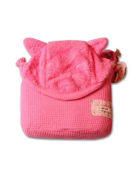 Picture of Minene Πετσέτα με Κουκούλα 2 σε 1 XL, Pink Cat