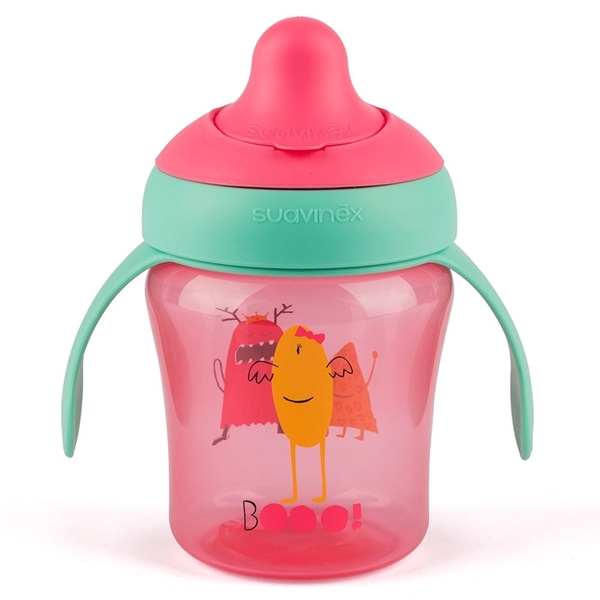 Picture of Suavinex εκπαιδευτικό κύπελλο 200 ml Learning Cup Βοο! Pink 6M+