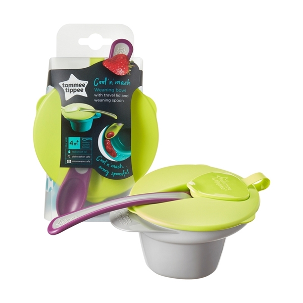 Picture of Tommee Tippee Cool and Mash Weaning Σετ - Μπωλ Απογαλακτισμού Green
