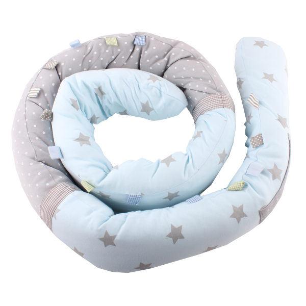 Minene Πολυχρηστικό Μαξιλάρι – Snuggly Snake Cotton Μπλέ Αστέρια