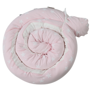 Minene Πολυχρηστικό Μαξιλάρι – Snuggly Snake Cotton Ροζ Αστέρια