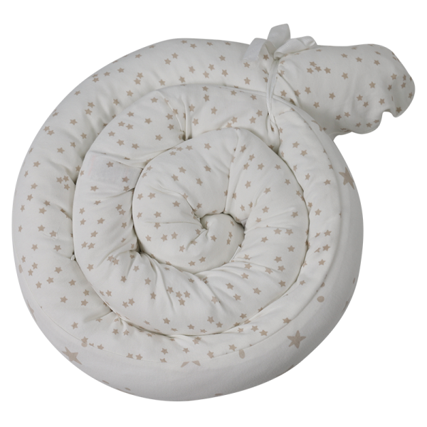 Minene Πολυχρηστικό Μαξιλάρι – Snuggly Snake Cotton Μπέζ Αστέρια
