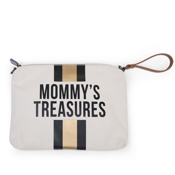 Childhome Νεσεσέρ Mommy Treasures Off White Stripes Black/Gold