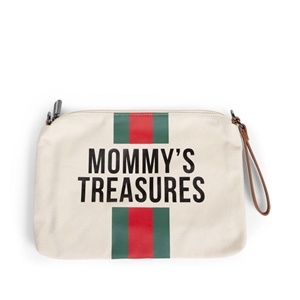 Childhome Νεσεσέρ Mommy Treasures Off White Stripes Green/Red
