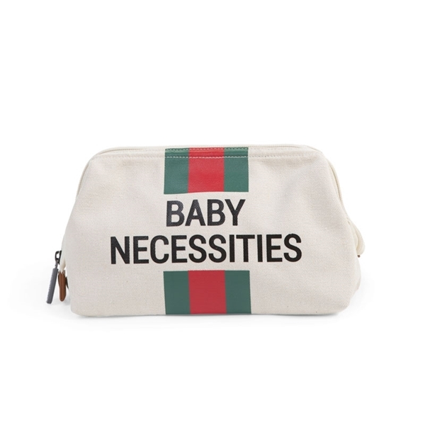 Childhome Νεσεσέρ Baby Necessities Off White Stripes Green/Red