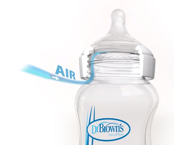 Dr. Brown's Natural Flow® Options+™ Πλαστικό Μπιμπερό Με Φαρδύ Λαιμό 330ml.