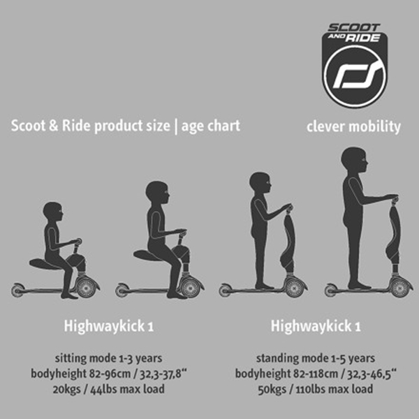 Scoot and Ride Ποδήλατο Ισορροπίας & Πατίνι 2 σε 1 HighWayKick 1, Kiwi 