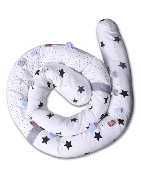 Minene Πολυχρηστικό Μαξιλάρι – Snuggly Snake Jersey Άσπρο Αστέρια