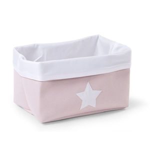 Childhome Κουτί Αποθήκευσης Καμβάς Pink White 