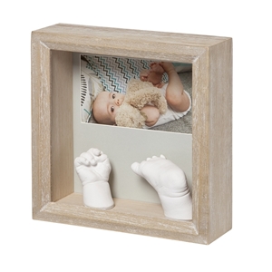 Baby Art Γλυπτό Αποτύπωμα σε Κορνίζα, Photo Sculpture Frame Natural 