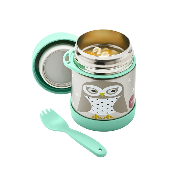 3 Sprouts Ανοξείδωτο Δοχείο Φαγητού - Owl