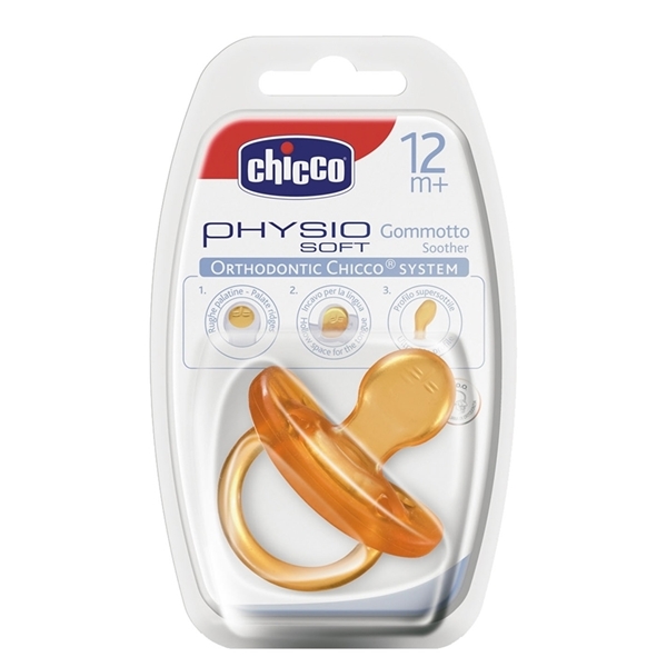 Chicco Πιπίλα Όλο Καουτσούκ Physio Soft 12m+