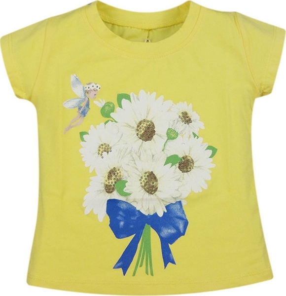 Εβίτα Fashion Μπλούζα Με Λουλούδια Κίτρινη