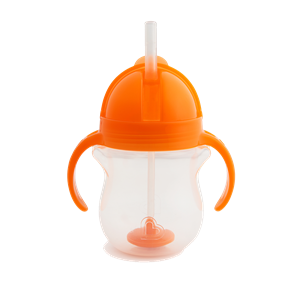 Munchkin Παιδικό Χρωματιστό Κύπελλο Με Ενσωματωμένο Καλαμάκι Orange 207ml.