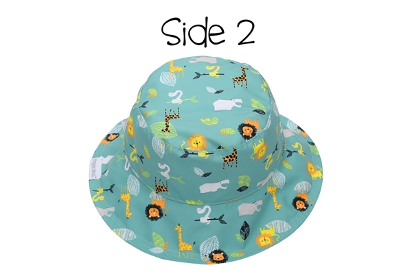 FlapJackKids Αντηλιακό Καπέλο Διπλής Όψης UPF 50+ Grey Zoo 
