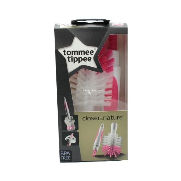 Tommee Tippee - Closer to Nature Βούρτσα καθαρισμού μπιμπερό & θηλών, Ροζ