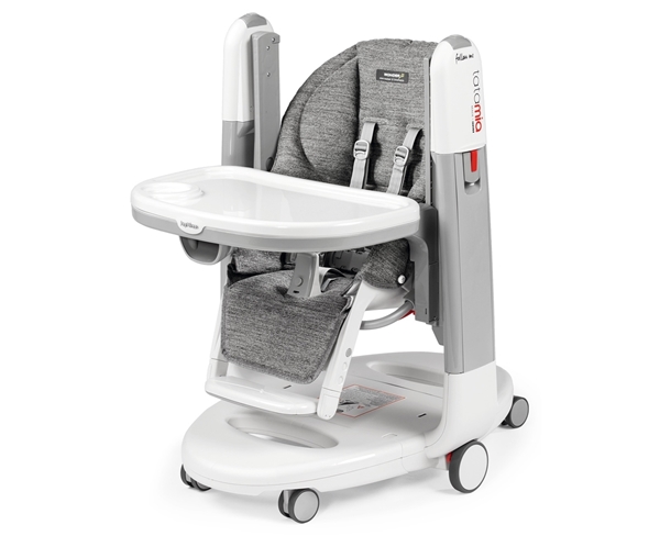 Peg Perego Καρεκλάκι Φαγητού Tatamia Follow Me, Wonder Grey + Δώρο Baby Cushion