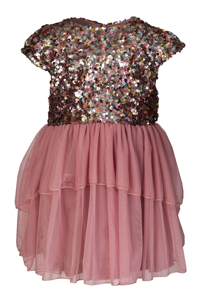 M&B Fashion Φόρεμα Με Παγιέτες Παιδικό, Ροζ
