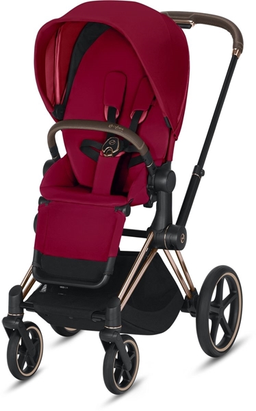 Picture of Cybex Καρότσι Priam Frame RoseGold - Seat True Red "Platinum Collection"