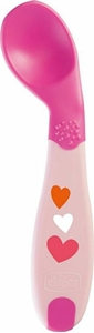 Chicco Κουτάλι Σιλικόνης Αρχής 8m+ Ροζ