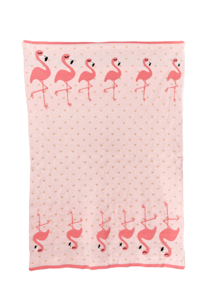 Bizzi Growin Βαμβακερή Κουβέρτα FLamingo