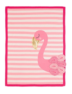 Bizzi Growin Βαμβακερή Κουβέρτα Flora Flamingo