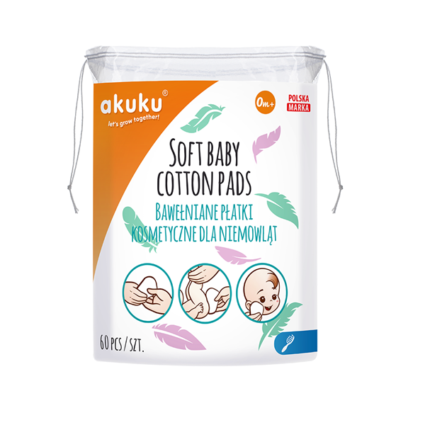 Akuku Δίσκοι Καθαρισμού Baby Cotton Pads 60 τεμ.