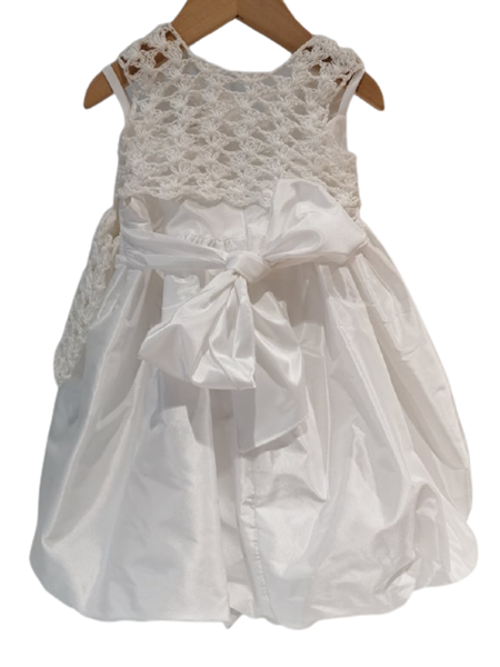 NEONATO Αμπιγιέ Φόρεμα Με Μπολερό Και Σκουφάκι Για Ενός Έτους, Λευκό 