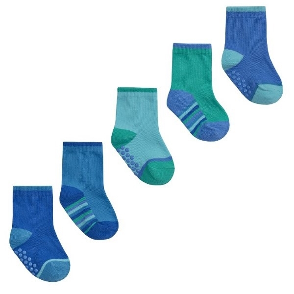 Soft Touch Bebe Σετ 5 Τεμαχίων Αντιολησθητικές Κάλτσες Για Αγόρια, Μπλέ