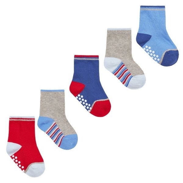  Soft Touch Bebe Σετ 5 Τεμαχίων Αντιολησθητικές Κάλτσες Για Αγόρια, Κόκκινο 