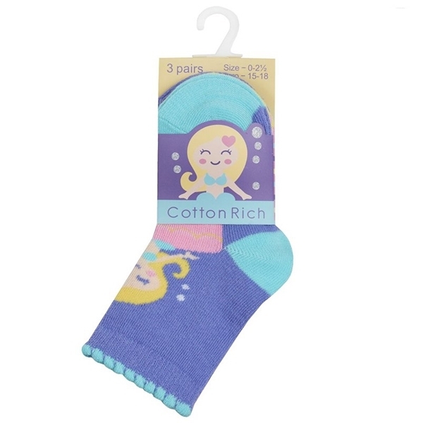 Soft Touch Bebe Σετ 3 Τεμαχίων Κάλτσες Για Κορίτσια, Γοργόνα