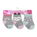 Soft Touch Bebe Σετ 3 Τεμαχίων Κάλτσες Για Κορίτσια Κουκουβάγια, Γκρί 