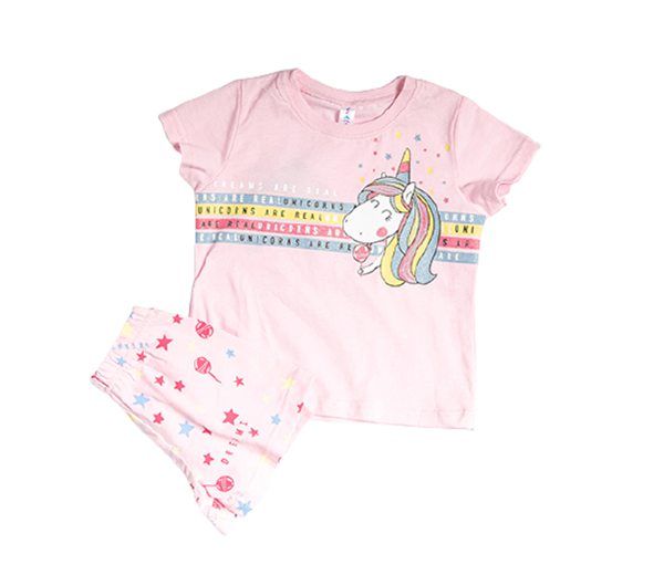Dreams Παιδική Πυτζάμα Για Κορίτσι Unicorn, Ροζ 