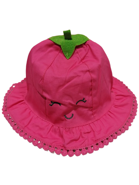 Chicco Bebe Καπέλο Διπλής Όψεως Για Κορίτσι Φράουλες, Ροζ 