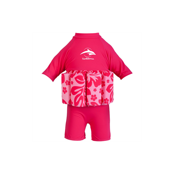 Picture of Konfidence Μαγιώ σωσίβιο Float Suit Hibiskus Pink 1-2 Ετών