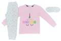Εβίτα Fashion Hommies Παιδική Πυτζάμα Για Κορίτσι Καρδιές Με Μάσκα Unicorns, Ροζ
