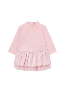 Mayoral Bebe Φόρεμα Συνδυασμένο Με Πολυδερματίνη Για Νεογέννητο Κορίτσι, Ροζ