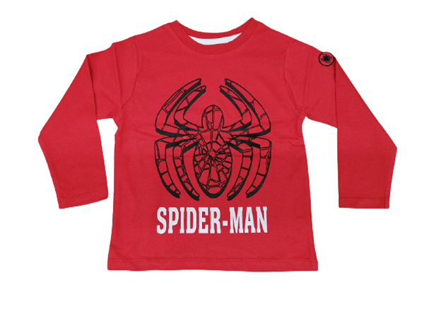Zippy Σετ 2 Μπλούζες Μακρυμάνικες Για Αγόρι Spiderman, Εκρού Κόκκινο 
