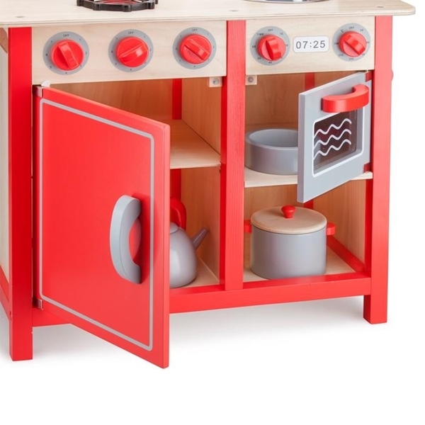 New Classic Toys Ξύλινη Κουζίνα Bon Appetit Deluxe Red