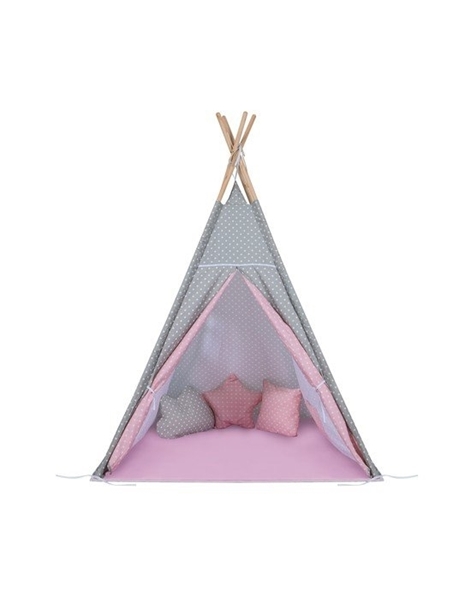 Baby Adventure Σκηνή Teepee Grey Pink Star