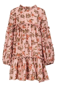 M&B Fashion Φόρεμα Φλοράλ, Ροζ